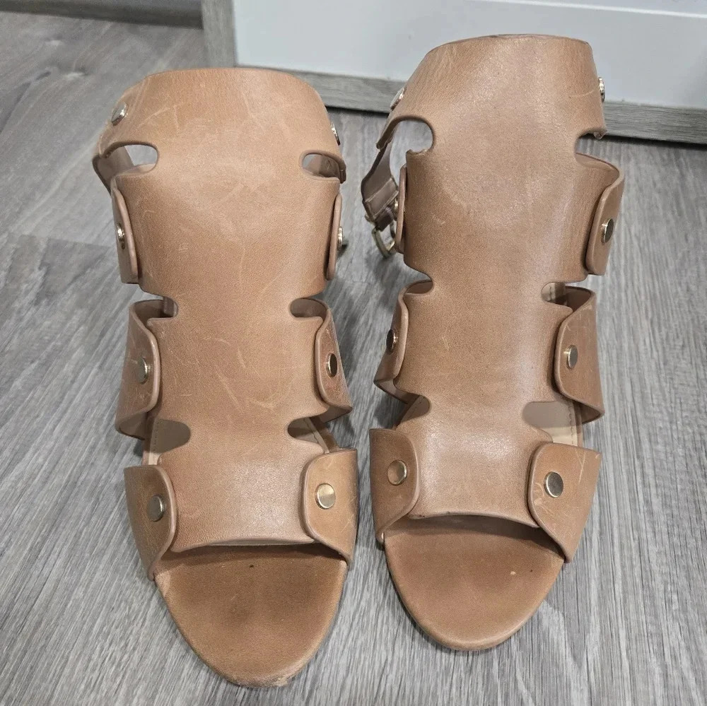 Vince Camuto Ekerd Cutout Leather Sandal Women's Shoes sz 9 - Picture 4 of 7